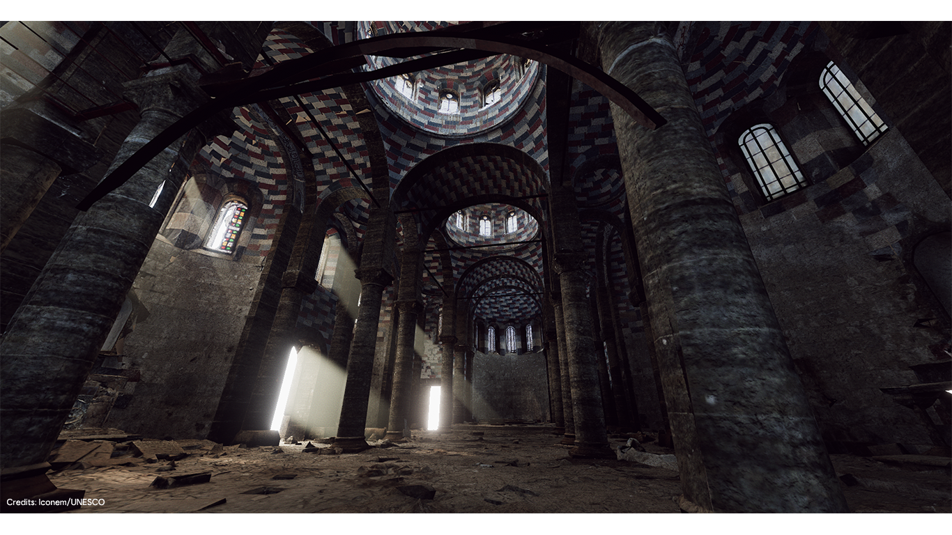 © Our Lady of the Hour Church, Mosul, Irak The al-Nuri mosque, Mosul, Irak Nabi Yunes Tunnels, Irak. 2019.