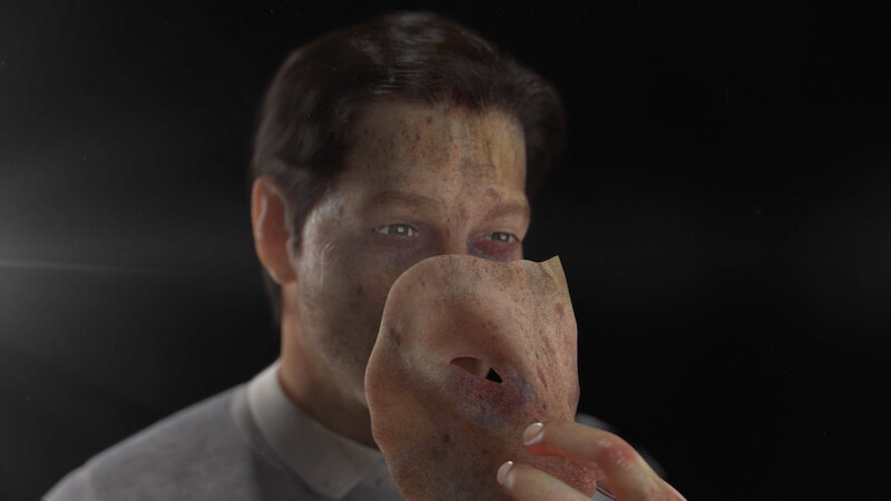 Videostill. «Safe Conduct» (2016) by Ed Atkins. Courtesy of the artist, Gallery Isabella Bortolozzi, Berlin, Cabinet Gallery, London, Gavin Brown’s Enterprise, New York/Rom, and dépendance, Brussels. © Ed Atkins.