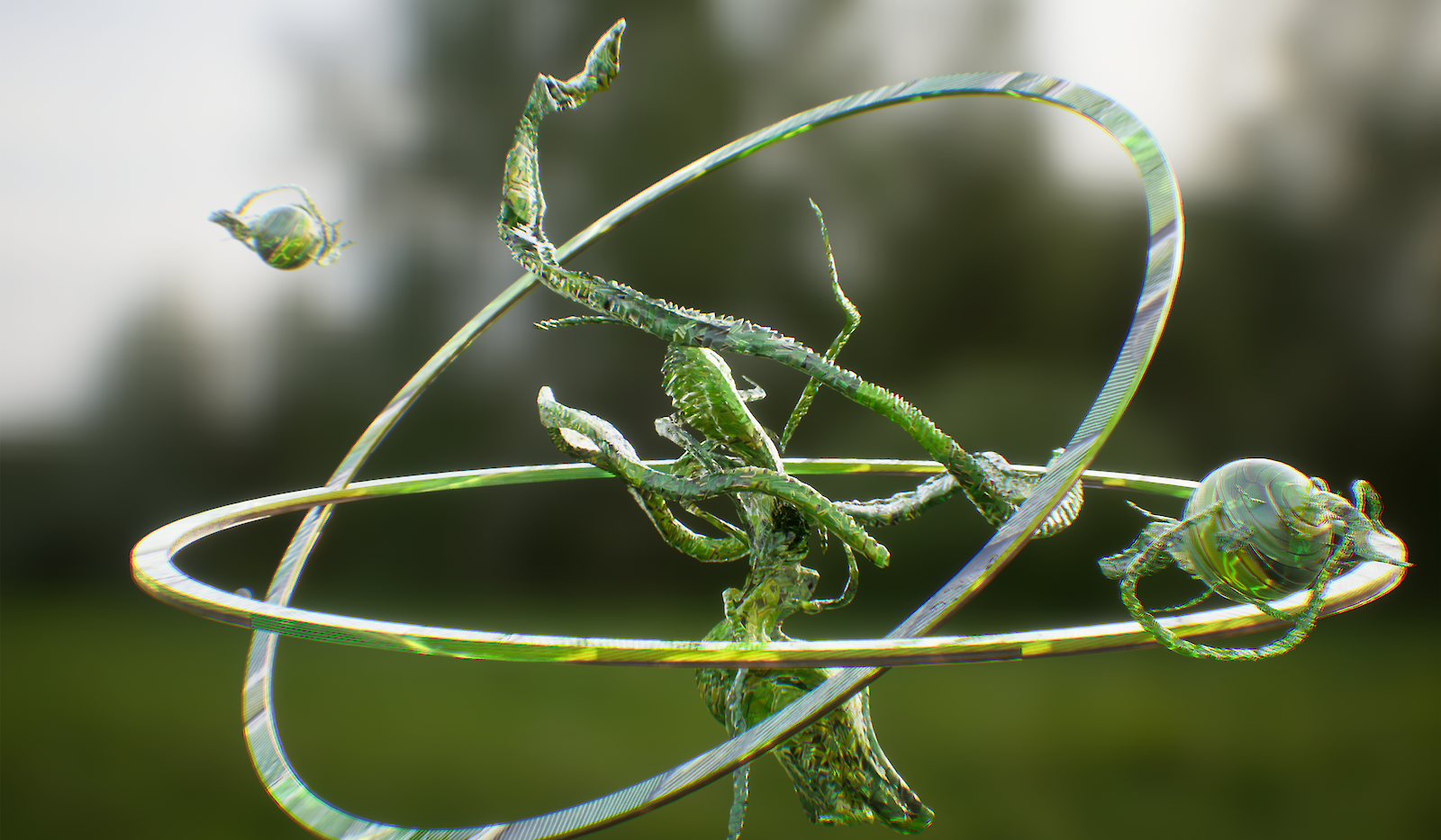 «The Deep Listener» (2019) by Jakob Kudsk Steensen. Augmented Reality Public Artwork at the Serpentine Galleries. Credit: Courtesy of the Artist.