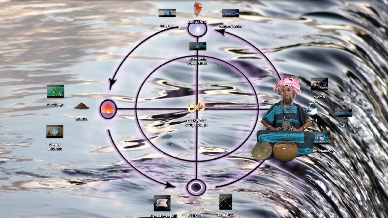 LUBRICATE COIL ENGINE - decolonial supplication. Healing circle(2017). Tabita Rezaire. Courtesy of the artist and Goodman Gallery, South Africa.