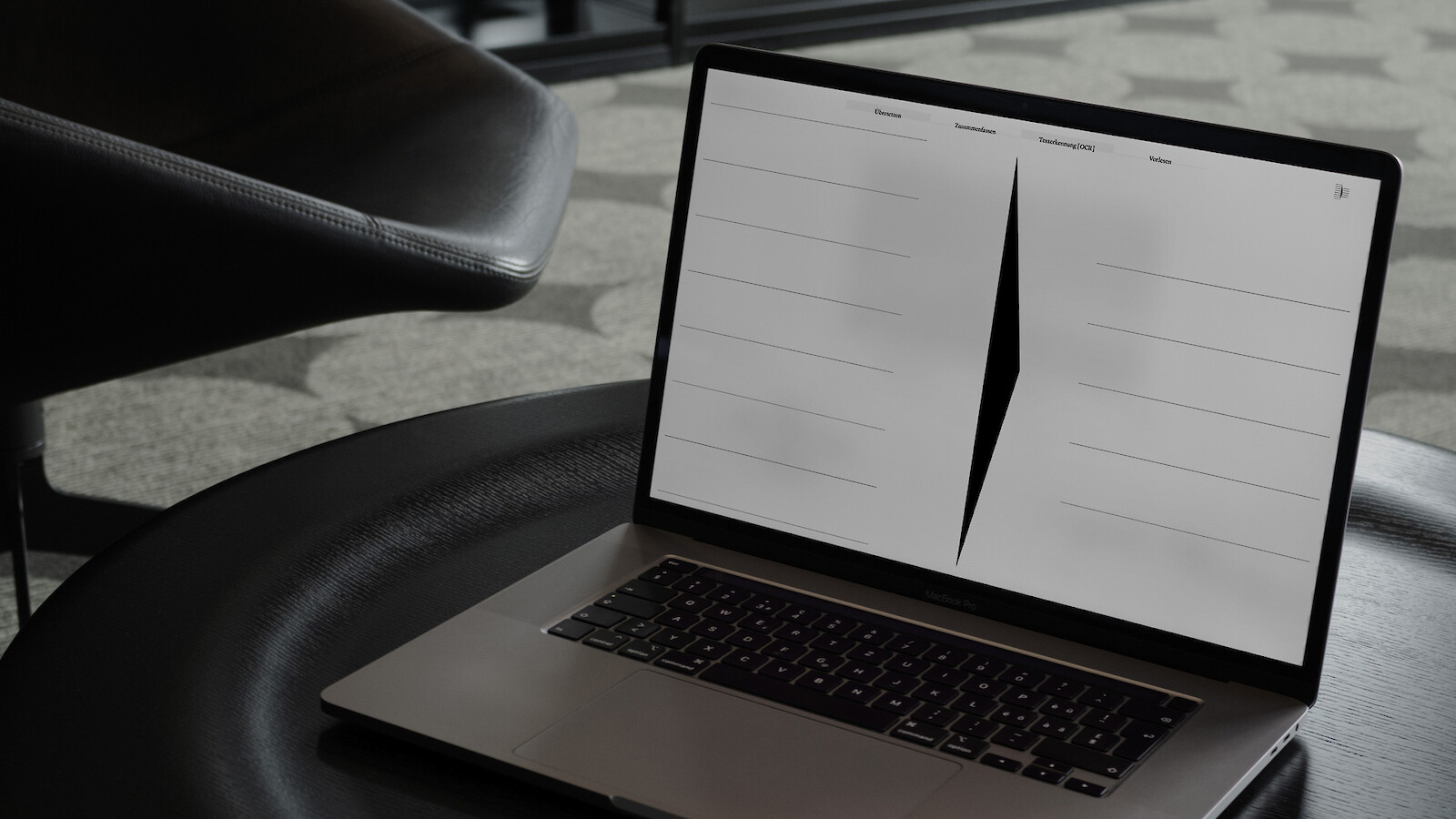 The text reproduction feature contains options to translate, summarise and recognise text and to read out the content.
