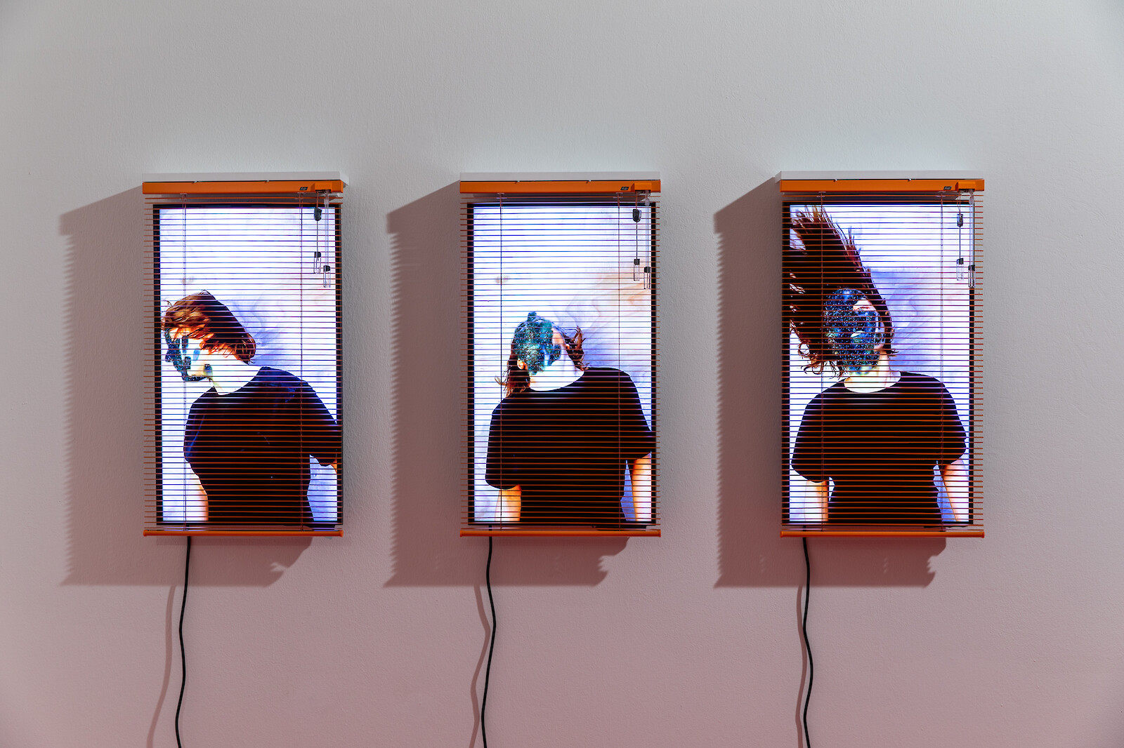 «Body exodus cosmos rave» by Lauren Huret. Video installation. View of the exhibition «Prophecies of the Noosphere», January 2020. Roehrs&Boetsch. Courtesy Roehrs&Boetsch and the artist.