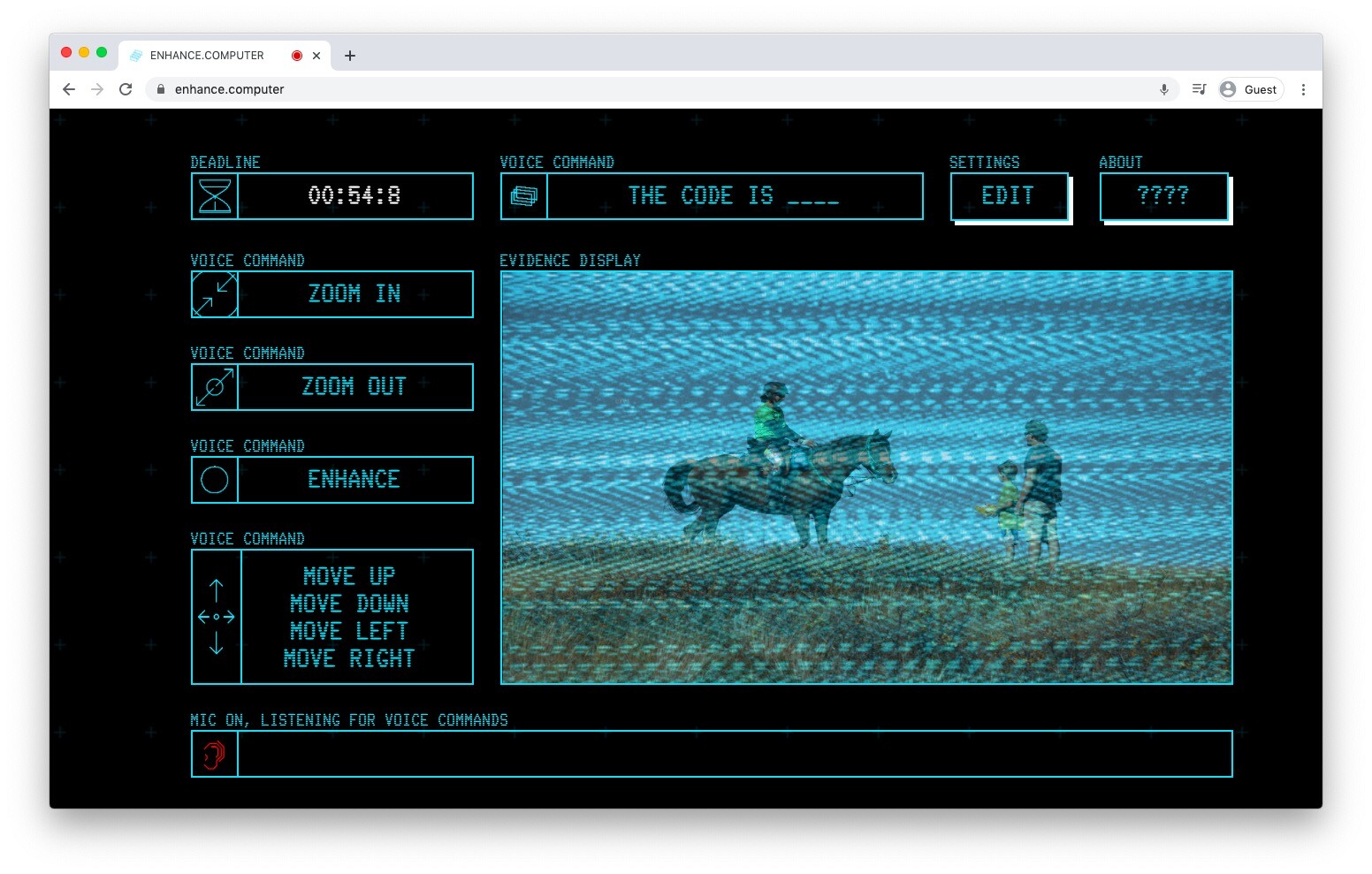 «ENHANCE.COMPUTER», by Nicole He.