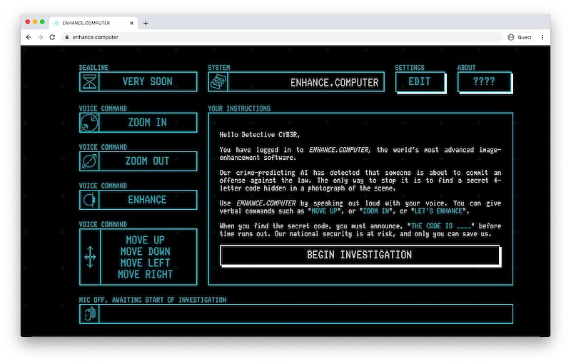 «ENHANCE.COMPUTER»,  by Nicole He.