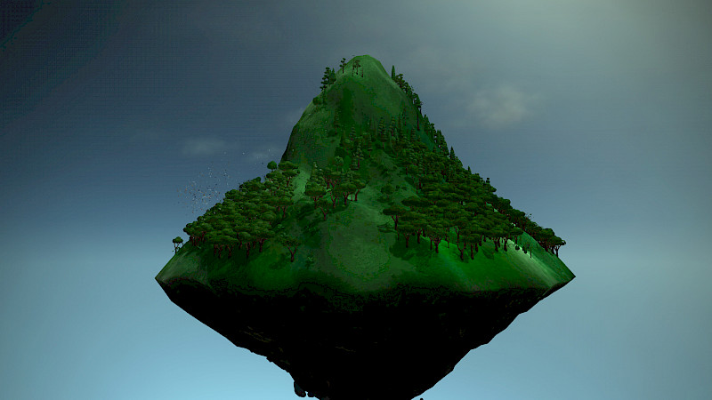 Screenhot «Mountain». © David OReilly, 2014.
