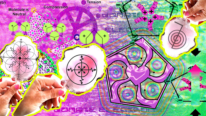 Intimate Electrode Pinkprints for Harmonious Bioelectric Nanogenerators. Courtesy the artists, 2023. © Miranda Moss & Urs Gaudenz.