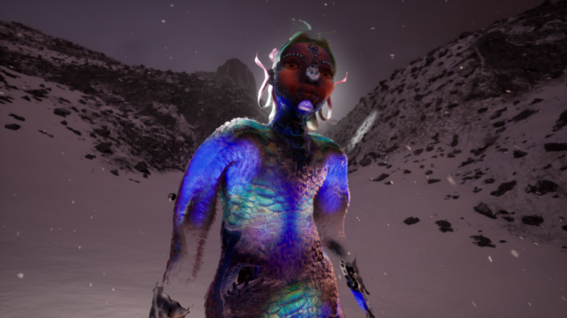 Game still from «Morphogenic Angels». © Keiken.